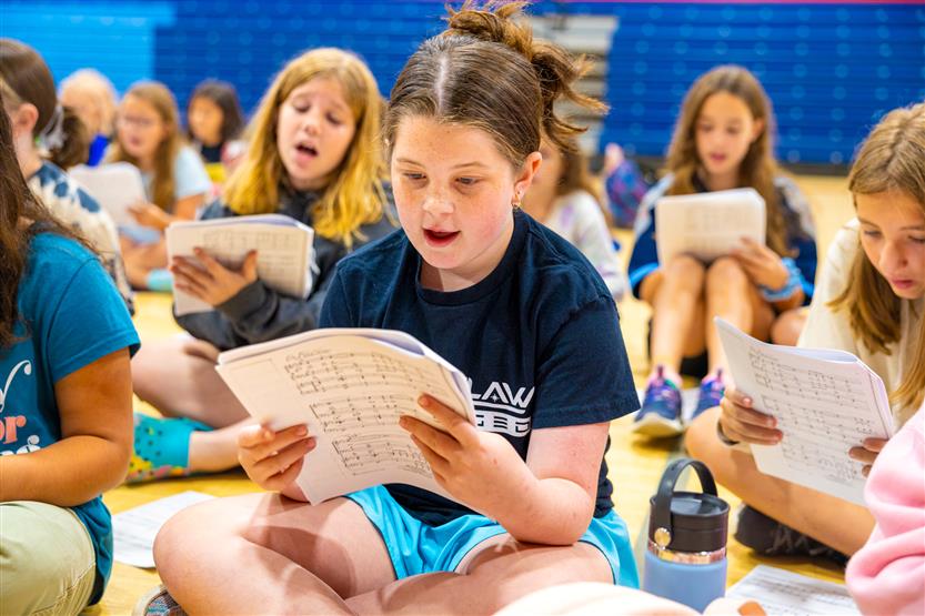 Westwood Elementary students sing